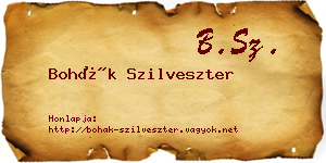 Bohák Szilveszter névjegykártya